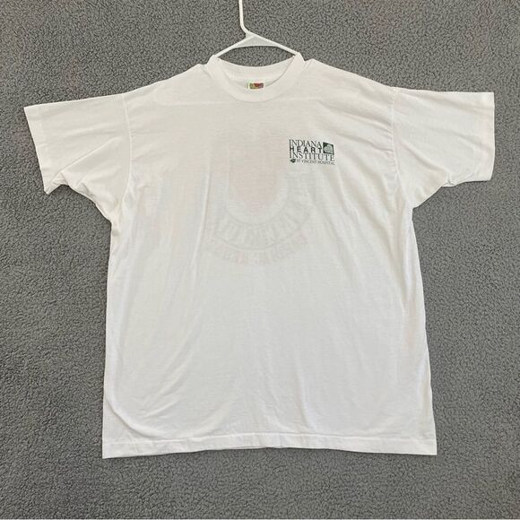 VTG Indiana Heart Institute Shirt Mens XXL Cardiac Rehab Single Stitch White Tee - Picture 1 of 11